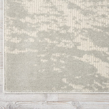 Nourison Maxell MAE12 Ivory Grey Cotton Abstract Modern Rug