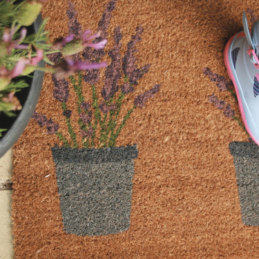 My Printed Coir Lavender Non-Slip Doormat 45x75 cm