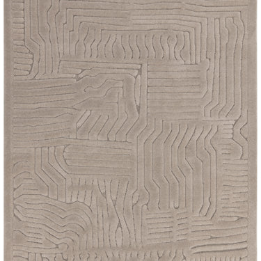 Asiatic London Valley Route Scandinavian 3D Pattern Ivory Charcoal Soft Rug