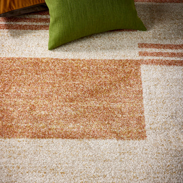 Origins Nomad Block Pattern Stylish Terracotta Indoor Outdoor Polypropylene Geometric Rug