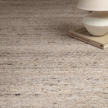 Birkdale Hand Woven Wool Blend Boucle Texture Reversible Rug in Beige