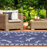 Dragonfly Garden Patio Picnic Travel Summer Breeze Indoor Outdoor Polypropylene Geometric Bordered Rug - Medium 120x170 cm (4'x5'6")