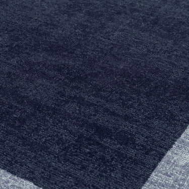 Asiatic London Albi Navy Blue Border Classic Pure Wool Bordered Modern Rug