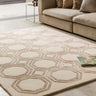 Asiatic London Nexus Octagon Beige Hand-Carved Wool Viscose Geometric Rug 120x170 cm - Medium 120x170 cm (4'x5'6")
