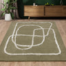 Asiatic London Matrix Infinity Retro Tufted Soft Silky Sage Green Wool Viscose Abstract Geometric Rug - Medium 120x170 cm (4'x5'6")