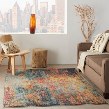 Celestial CES15 Modern Abstract Pictorial Multicolour Rug by Nourison