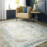 Vogue Look Blue Ochre Yellow Persian Traditional Vintage Rug - Small 80x150 cm (2'6"x5')