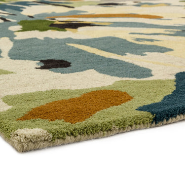 Reef Floral RF11 Hand Tufted Rug in Green Multi