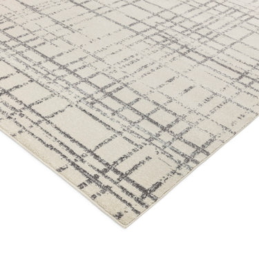 Nova NV31 Grid Modern Geometric Chevron Rug in Grey