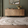 Asiatic London Mirage Quartz Marbled Texture Green Natural Polypropylene Abstract Textured Rug - Small 80x150 cm (2'6"x5')