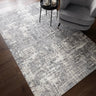 Asiatic London Stellar ST12 Silky Grey Silver Polypropylene Abstract Textured Rug - Small 80x150 cm (2'6"x5')