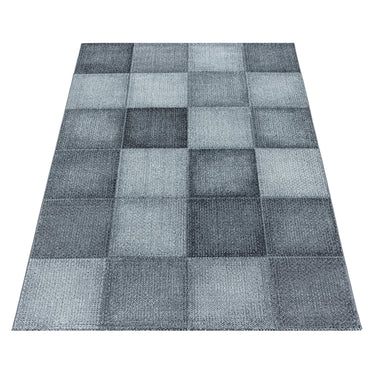 Ayyildiz Ottowa 4202 Squared Blocks Design Grey Jute Polypropylene Abstract Geometric Rug 120x170 cm