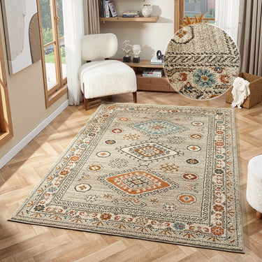 Cashmere 5567 Grey Oriental Traditional Floral Kilim Hallway Runner Rug