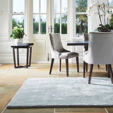 Guru Ice Blue Wool Viscose Modern Rug - Medium 120x170 cm (4'x5'6")
