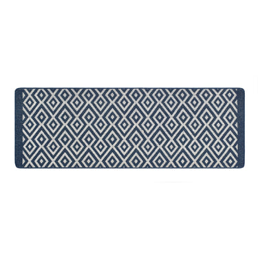 My Stain Resistant Cosy Navy Washable Non-Slip Polypropylene Geometric Doormat