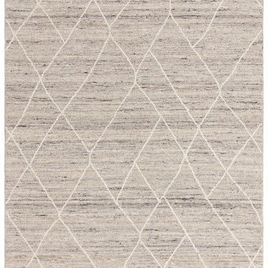 Noah Bohomian Moroccan Berber Abstract Wool Rug in Silver Grey