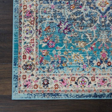 Nourison Vintage Kashan VKA01 Hall Rug Traditional Hallway Runner for Hallways Bedroom Living Room Oriental Classic in Blue