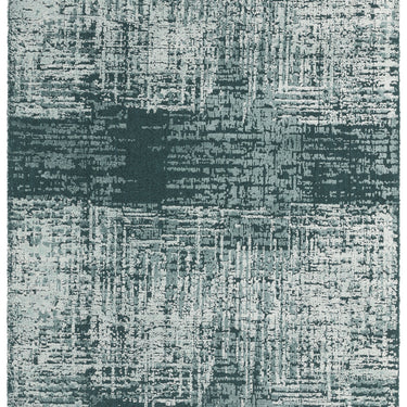 Torino Modern Abstract Rug for Living Room Bedroom Dining Room Wool Viscose Rug in Teal Green