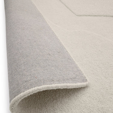 Sculptured Formation Cream Hand-Tufted Wool Scandi Abstract Rug