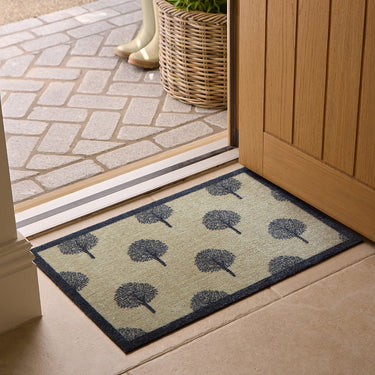 Emily Bond Trees Grey Washable Non-Slip Indoor Rug and Runner