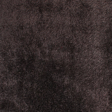 Boston Plain Thick Soft Fluffy Plush Silky Sparkle Shaggy Rug Round in Charcoal