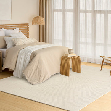 Pebble Ivory By Handmade Wool Flatweave Rug