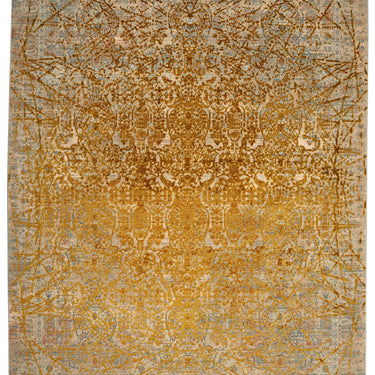 Emerald EMR102 Silky Yellow Viscose Traditional Abstract Rug