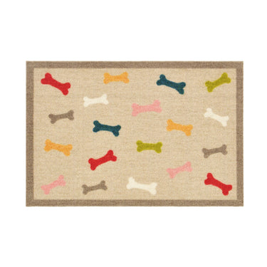 Howler and Scratch Pet Patterned Multibones Washable Non-Slip Hallway Runner Rug