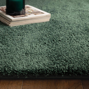 Asiatic London Atlas Thick Pile Emerald Green Polypropylene Shaggy Textured Rug