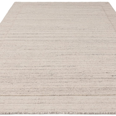 Larson Braided Hand Woven Natural Undyed Wool Border Ivory Rug