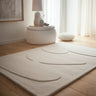 Origins Sculptured Pebble Oatmetal Tufted Beige Wool Textured Modern Rug - Medium 120x170 cm (4'x5'6")