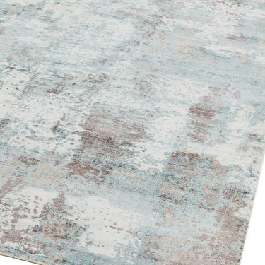 Gatsby Modern Abstract Shiny Viscose High Quality Hand Woven Blue Rug