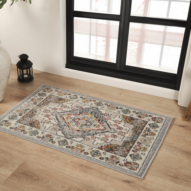 Ankara AKR2300 Antique Boho Grey Area Polypropylene Oriental Traditional Vintage Rug