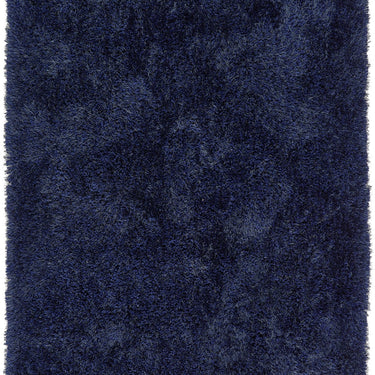 Origins Chicago Indigo Blue Handmade Shaggy Textured Hallway Runner Rug