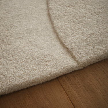 Origins Sculptured Boulder Tufted Cream Wool Textured Modern Rug