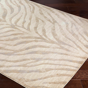 City Animal Print Zebra CIT2301 Beige Light Washable Jute Polypropylene Boho Rug