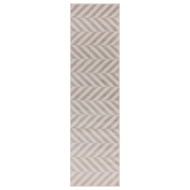Muse Modern 3D Geometric Zig-Zag Chevron Striped Grey and Yellow Rug Hallway Runner