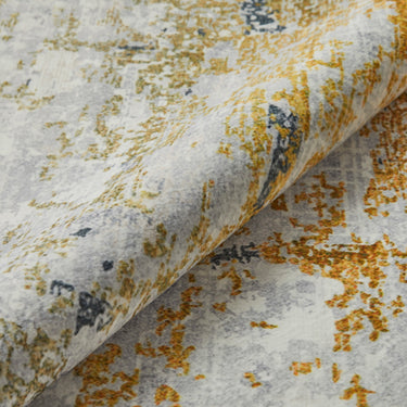 Consept Looms Lux LUX09 Machine Ivory Gold Washable Non-Slip Abstract Geometric Rug