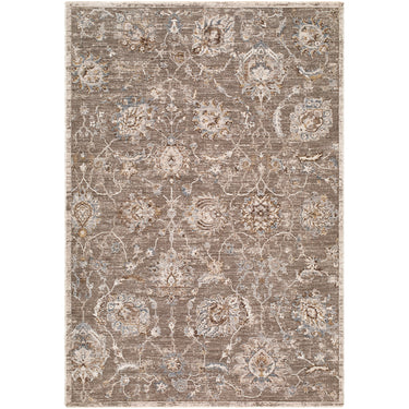 Arda Vintage Traditional Oriental Brown, Charcoal & Medium Grey Rug - Large Plus 152x225 cm (5' x 7'5'')