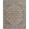 Arda Vintage Traditional Oriental Grey, Dark Green & Deep Teal Rug - Large Plus 152x225 cm (5' x 7'5'')