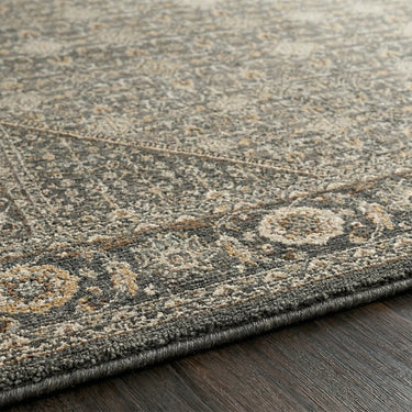 Arda Vintage Traditional Oriental Grey, Dark Green & Deep Teal Rug