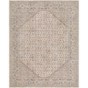 Arda Vintage Traditional Oriental Grey, Taupe & Dark Brown Rug - Large Plus 152x225 cm (5' x 7'5'')