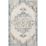 Ankara Vintage Traditional Boho Oriental Blue, Ice Blue & Medium Grey Rug - X-Small 60x90 cm (1'11'' x 2'11'')