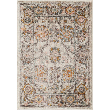 Ankara Vintage Traditional Boho Oriental Orange, Dusty Pink & Off-White Rug - X-Small 60x90 cm (1'11'' x 2'11'')