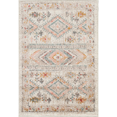 Ankara Vintage Traditional Boho Skandi Oriental Red, Dusty Pink & Sky Blue Rug - X-Small 60x90 cm (1'11'' x 2'11'')