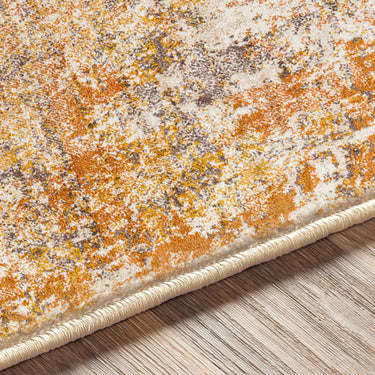 Ankara Abstract Marble Modern Orange, Medium Brown & Rust Rug