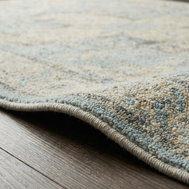 Avellino Vintage Traditional Boho High Pile Blue Rug