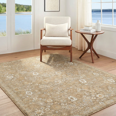 Penny Becki Owens Vintage Traditional Brown Rug