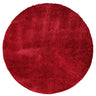Cloudy Shaggy Solid Color Red Rug - Round 120x120 cm (3'11'' x 3'11'')