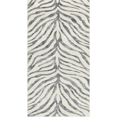 City Animal Print Zebra Boho Grey Rug